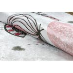 Kab. BAMBINO 2644 covor lavabil Fetiță, unicorn pentru copii antiderapant - alb / roz 120x170 cm