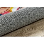  Kab. BAMBINO 42810 covor lavabil Rocket, planete pentru copii antiderapant - albastru / maro 120x170 cm