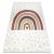  Kab. BAMBINO 46960 covor lavabil Rainbow, buline pentru copii antiderapant - alb / maro 120x170 cm