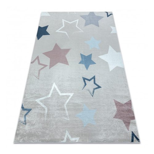 Kab. BAMBINO 48130 covor lavabil Stele pentru copii antiderapant - bej / gri 120x170 cm