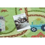  Kab. BAMBINO 50200 covor lavabil Village pentru copii antiderapant - verde / maro 120x170 cm