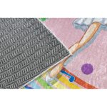  Kab. BAMBINO 41870 covor lavabil Balerina, curcubeu pentru copii antiderapant - roz 140x200 cm