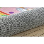  Kab. BAMBINO 41870 covor lavabil Balerina, curcubeu pentru copii antiderapant - roz 140x200 cm