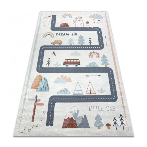  Kab. BAMBINO 46980 covor lavabil Forest pentru copii antiderapant - alb / verde 140x200 cm