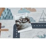  Kab. BAMBINO 46980 covor lavabil Forest pentru copii antiderapant - alb / verde 140x200 cm