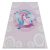  Kab. BAMBINO 2533 covor lavabil Unicorn, curcubeu pentru copii antiderapant - roz 160x220 cm