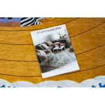  Kab. BAMBINO 2685 covor lavabil Animale, Navă pentru copii antiderapant - albastru / maro 160x220 cm