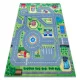  Kab. BAMBINO 9028 covor lavabil City, străzi pentru copii antiderapant - verde / gri 160x220 cm
