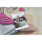  Kab. BAMBINO 43020 covor lavabil Princess, steluțe pentru copii antiderapant - crem / roz 160x220 cm