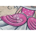  Kab. BAMBINO 43020 covor lavabil Princess, steluțe pentru copii antiderapant - crem / roz 160x220 cm