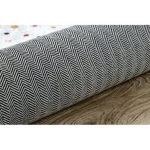  Kab. BAMBINO 47890 covor lavabil Dots pentru copii antiderapant - alb / maro 160x220 cm