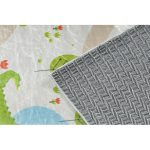  Kab. BAMBINO 50230 covor lavabil Zoo, străzi pentru copii antiderapant - bej / verde 160x220 cm