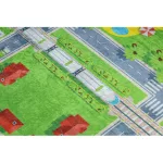  Kab. BAMBINO 2624 covor lavabil City, străzi pentru copii antiderapant - verde / gri 200x290 cm