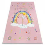  Kab. BAMBINO 41870 covor lavabil Balerina, curcubeu pentru copii antiderapant - roz 200x290 cm