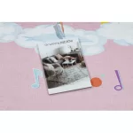  Kab. BAMBINO 41870 covor lavabil Balerina, curcubeu pentru copii antiderapant - roz 200x290 cm