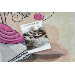  Kab. BAMBINO 43020 covor lavabil Princess, steluțe pentru copii antiderapant - crem / roz 200x290 cm