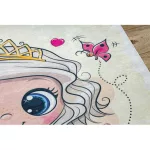  Kab. BAMBINO 43020 covor lavabil Princess, steluțe pentru copii antiderapant - crem / roz 200x290 cm