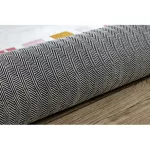  Kab. BAMBINO 47810 covor lavabil Rainbow, buline pentru copii antiderapant - alb / roz 200x290 cm