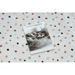  Kab. BAMBINO 47890 covor lavabil Dots pentru copii antiderapant - alb / maro 200x290 cm