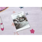  Kab. BAMBINO 48060 covor lavabil Princess, steluțe pentru copii antiderapant - roz 200x290 cm