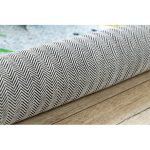  Kab. BAMBINO 54090 covor rotund lavabil Animale, Africa pentru copii antiderapant - cerc alb / verde 100 cm