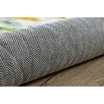  Kab. BAMBINO 38480 covor rotund lavabil Set de construcție pentru copii antiderapant - gri / cerc galben 120 cm