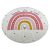  Kab. BAMBINO 47810 covor rotund lavabil Rainbow, puncte pentru copii antiderapante - cerc alb / roz 120 cm