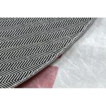  Kab. BAMBINO 47810 covor rotund lavabil Rainbow, puncte pentru copii antiderapante - cerc alb / roz 120 cm