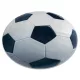  Kab. BAMBINO 38540 covor rotund lavabil - fotbal pentru copii antiderapant - cerc negru / alb 160 cm