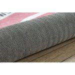  Kab. BAMBINO 47810 covor rotund lavabil Rainbow, puncte pentru copii antiderapante - cerc alb / roz 160 cm