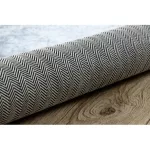  Kab. BAMBINO 38540 covor rotund lavabil - fotbal pentru copii antiderapant - cerc negru / alb 80 cm