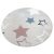  Kab. BAMBINO 48130 covor rotund lavabil Stele pentru copii antiderapant - bej / gri cerc 80 cm