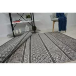 Țesut Sizal covor LOFT 21118 boho fildeș/argint/gri 80x150 cm