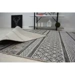 Țesut Sizal covor LOFT 21118 boho fildeș/argint/gri 80x150 cm