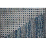 Covor țesut din sisal  LOFT 21132 Triunghi, nuanța fildeșului/argint/albastru 80x150 cm
