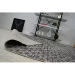Covor țesut din sisal  LOFT 21145 boho nuanța fildeșului/argint/gri 80x150 cm