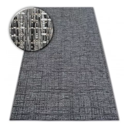 Covor țesut din sisal  LOFT 21126 argint/nuanța fildeșului/gri 140x200 cm