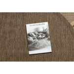 Tesut sizal floorlux covor cerc  20195 coffee / mais  200 cm