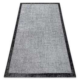   Covor țesut din sisal floorlux 20401 argint / negru 160x230 cm