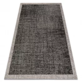   Covor țesut din sisal floorlux 20401 negru / argint  240x330 cm