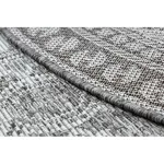 Covor țesut din sisal  LOFT 21193 Cerc, boho nuanța fildeșului/argint/taupe 160 cm
