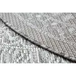 Covor țesut din sisal  LOFT 21207 rozetă Cerc, boho nuanța fildeșului/argint/taupe 160 cm