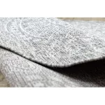 Covor țesut din sisal  LOFT 21207 rozetă Cerc, boho nuanța fildeșului/argint/taupe 160 cm