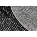 Covor țesut din sisal floorlux Cerc, 20401 negru / argint  160 cm