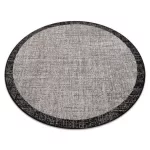 Covor țesut din sisal floorlux Cerc, 20401 argint / negru 160 cm