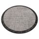 Covor țesut din sisal floorlux Cerc, 20401 argint / negru 160 cm