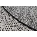 Covor țesut din sisal floorlux Cerc, 20401 argint / negru 160 cm