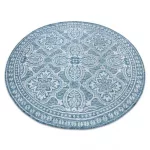 Țesut Sizal covor LOFT 21193 cerc boho fildeș/argint/albastru  160 cm