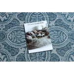Țesut Sizal covor LOFT 21193 cerc boho fildeș/argint/albastru  160 cm