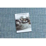 Covor țesut din sisal  LOFT 21198 Cerc, boho nuanța fildeșului/argint/albastru 160 cm